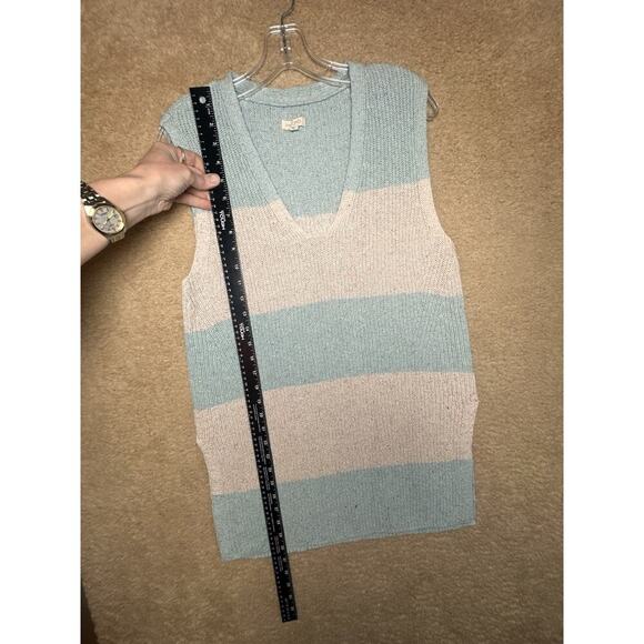 Anthropologie Pilcro Women’s Striped Longline Sweater Vest Sz. M Beach Coastal - Picture 9 of 16